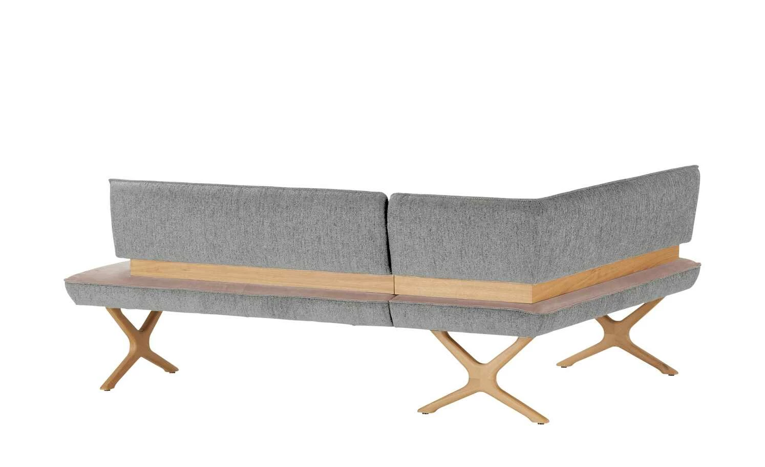 KOINOR Eckbank Dining System 2 | Rosa / Hellgrau / Kontrastfaden Hellgrau rechts 197|cm 2 KOINOR Eckbank Dining System 2 | Rosa / Hellgrau / Kontrastfaden Hellgrau rechts 197|cm – Bild 2