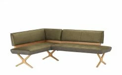 KOINOR Eckbank Dining System 2 | Oliv / Dunkelbraun / Kontrastfaden Dunkelbraun rechts 197|cm