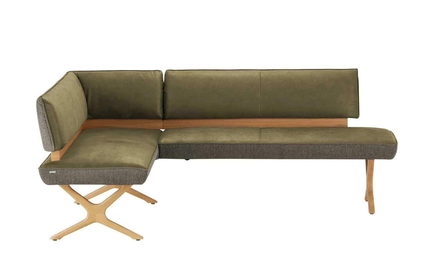 KOINOR Eckbank Dining System 2 | Oliv / Dunkelbraun / Kontrastfaden Dunkelbraun rechts 197|cm 2 KOINOR Eckbank Dining System 2 | Oliv / Dunkelbraun / Kontrastfaden Dunkelbraun rechts 197|cm – Bild 2