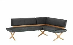 KOINOR Eckbank Dining System 2 | Dunkelgrau / Dunkelgrau / Kontrastfaden Hellgrau links 197|cm