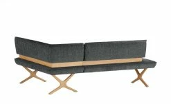 KOINOR Eckbank Dining System 2 | Dunkelgrau / Dunkelgrau / Kontrastfaden Hellgrau links 197|cm -Bänke Verkaufsladen 15303113 13 202110042234