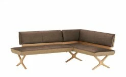 KOINOR Eckbank Dining System 2 | Braun / Hellbraun / Kontrastfaden Nougat links 197|cm