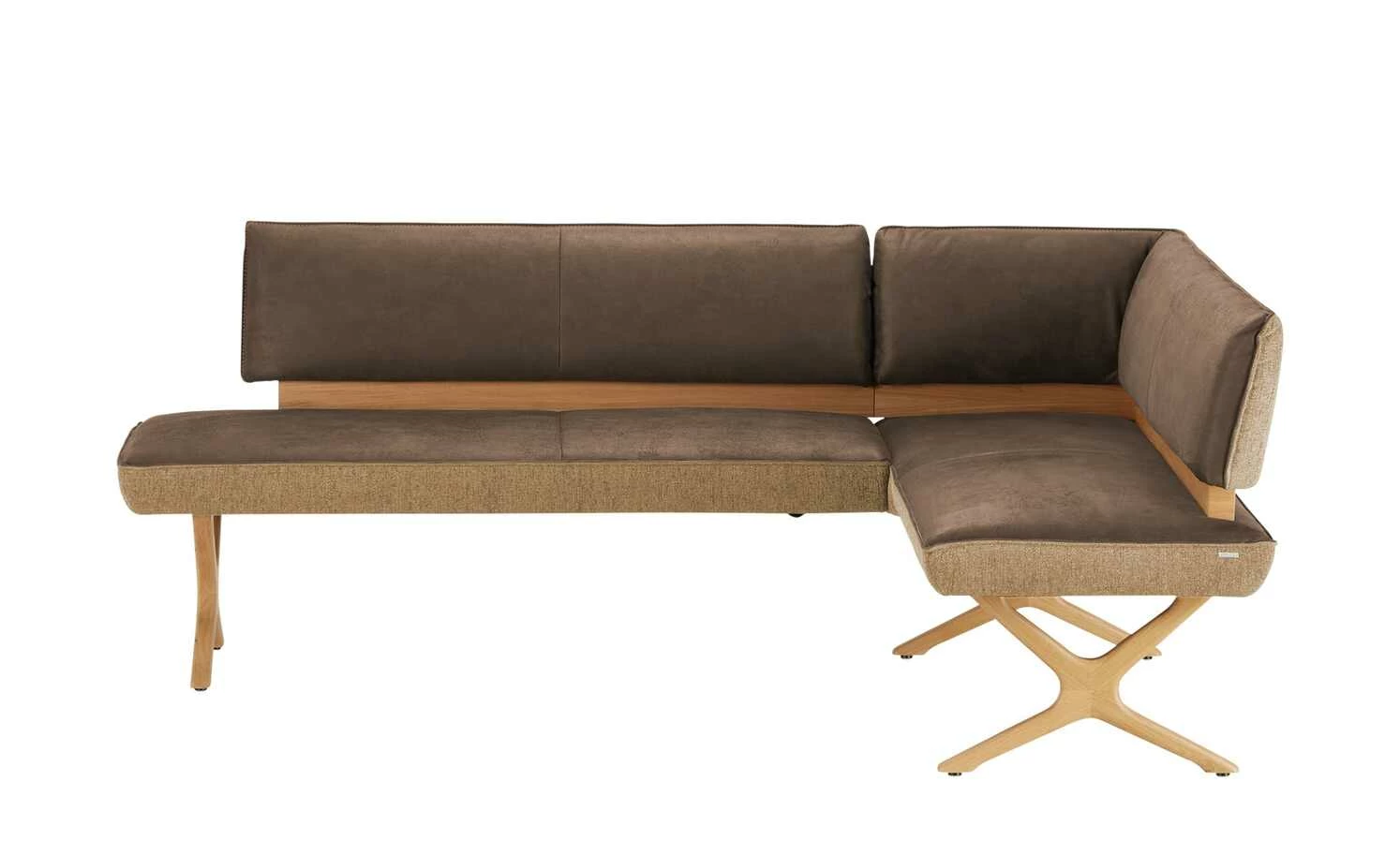 KOINOR Eckbank Dining System 2 | Braun / Hellbraun / Kontrastfaden Nougat links 197|cm 2 KOINOR Eckbank Dining System 2 | Braun / Hellbraun / Kontrastfaden Nougat links 197|cm – Bild 2