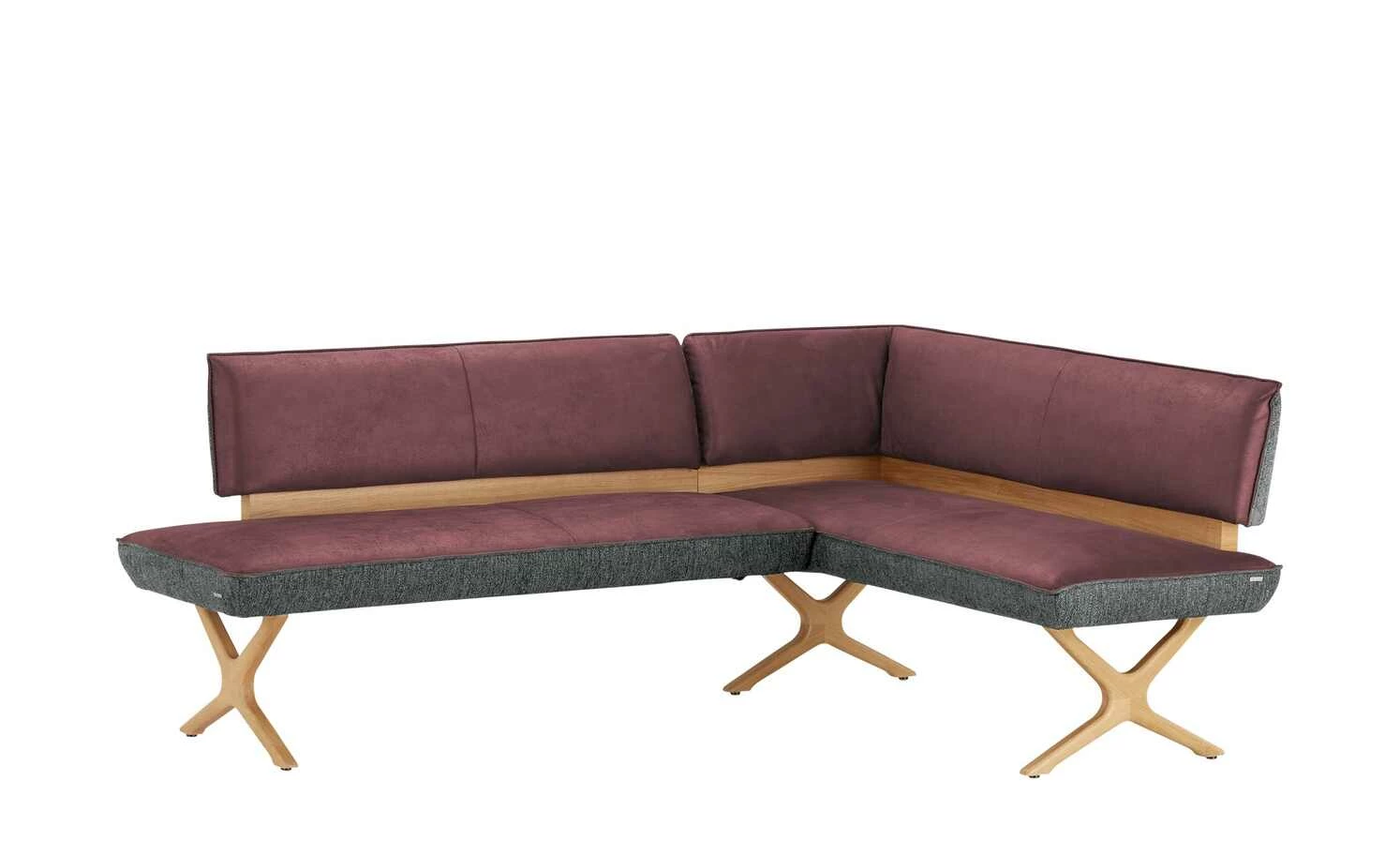 KOINOR Eckbank Dining System 2 | Rostrot / Dunkelgrau / Kontrastfaden Schwarz links 197|cm 1 KOINOR Eckbank Dining System 2 | Rostrot / Dunkelgrau / Kontrastfaden Schwarz links 197|cm