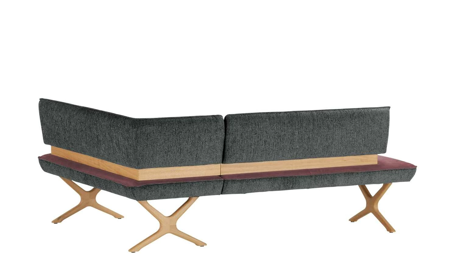 KOINOR Eckbank Dining System 2 | Rostrot / Dunkelgrau / Kontrastfaden Schwarz links 197|cm 2 KOINOR Eckbank Dining System 2 | Rostrot / Dunkelgrau / Kontrastfaden Schwarz links 197|cm – Bild 2