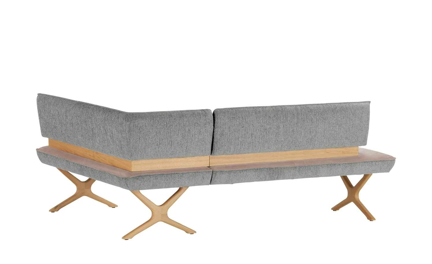 KOINOR Eckbank Dining System 2 | Rosa / Hellgrau / Kontrastfaden Hellgrau links 197|cm 2 KOINOR Eckbank Dining System 2 | Rosa / Hellgrau / Kontrastfaden Hellgrau links 197|cm – Bild 2