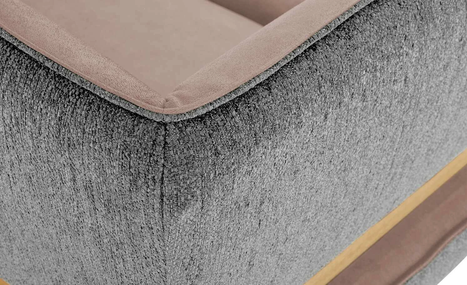 KOINOR Eckbank Dining System 2 | Rosa / Hellgrau / Kontrastfaden Hellgrau links 197|cm 7 KOINOR Eckbank Dining System 2 | Rosa / Hellgrau / Kontrastfaden Hellgrau links 197|cm – Bild 7