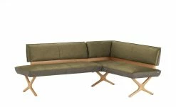KOINOR Eckbank Dining System 2 | Oliv / Dunkelbraun / Kontrastfaden Dunkelbraun links 197|cm