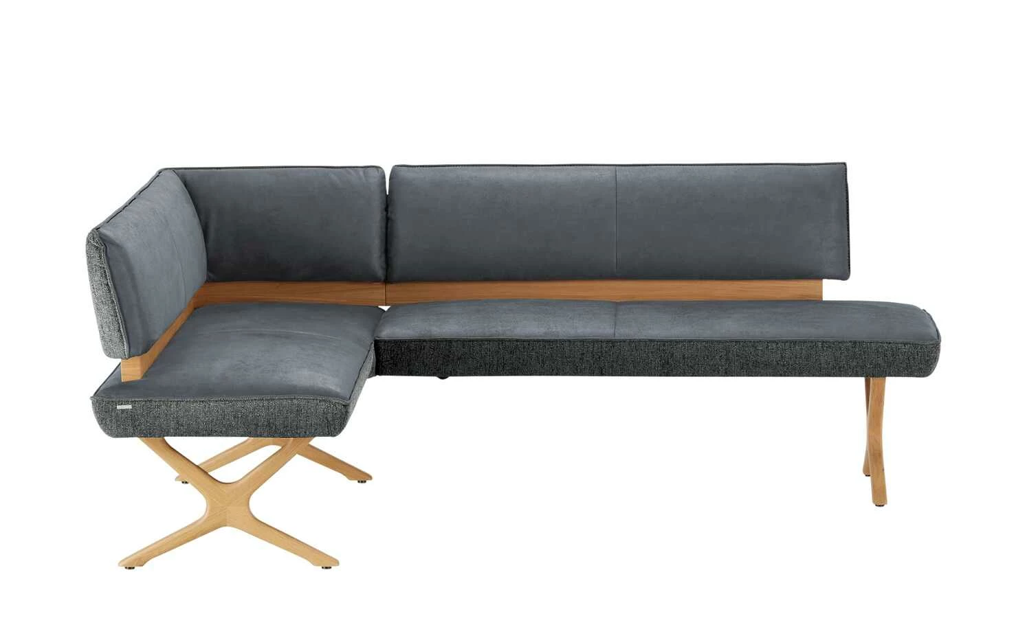 KOINOR Eckbank Dining System 2 | Blau-Grau / Dunkelgrau / Kontrastfaden Schwarz rechts 197|cm 3 KOINOR Eckbank Dining System 2 | Blau-Grau / Dunkelgrau / Kontrastfaden Schwarz rechts 197|cm – Bild 3