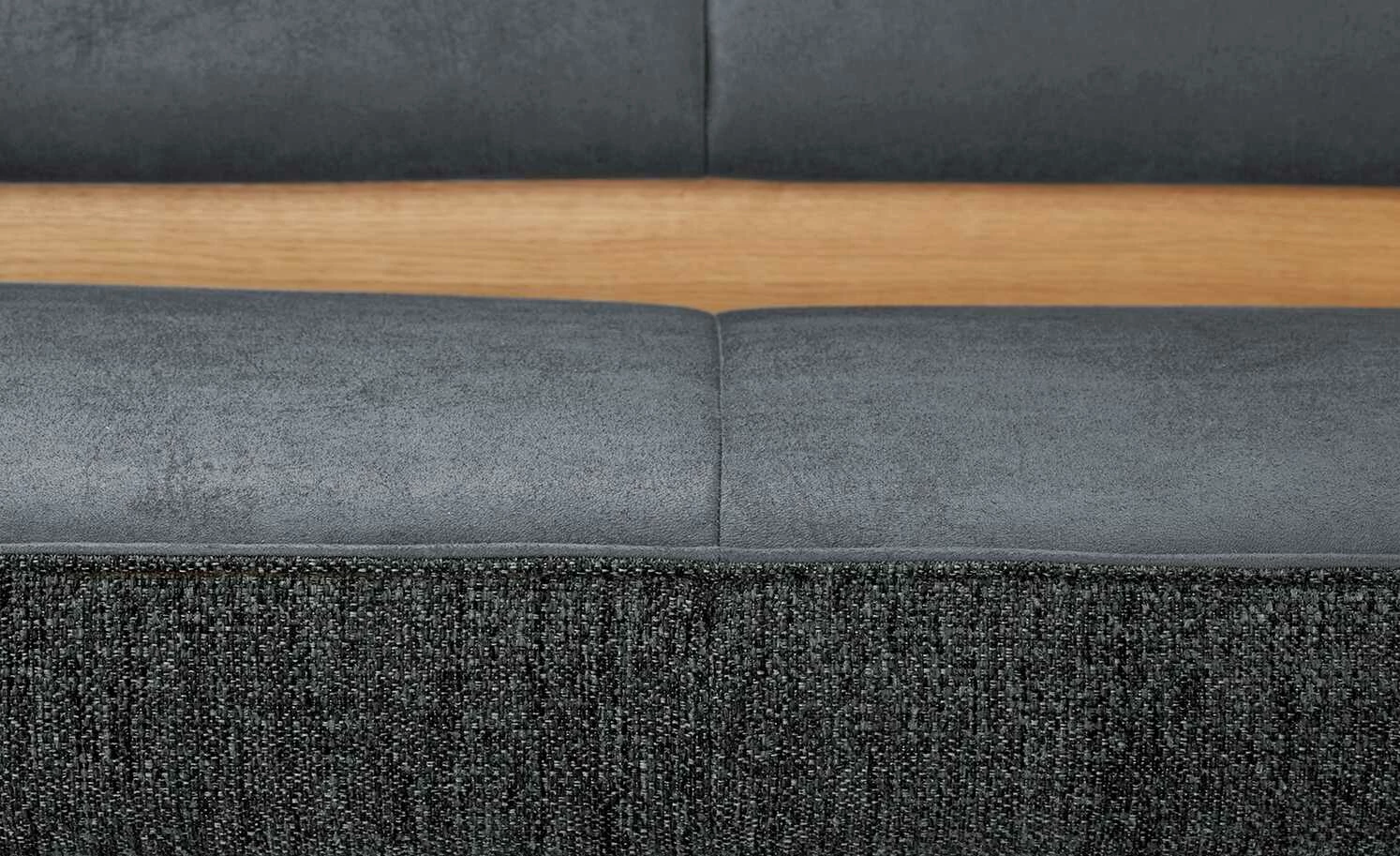 KOINOR Eckbank Dining System 2 | Blau-Grau / Dunkelgrau / Kontrastfaden Schwarz rechts 197|cm 5 KOINOR Eckbank Dining System 2 | Blau-Grau / Dunkelgrau / Kontrastfaden Schwarz rechts 197|cm – Bild 5