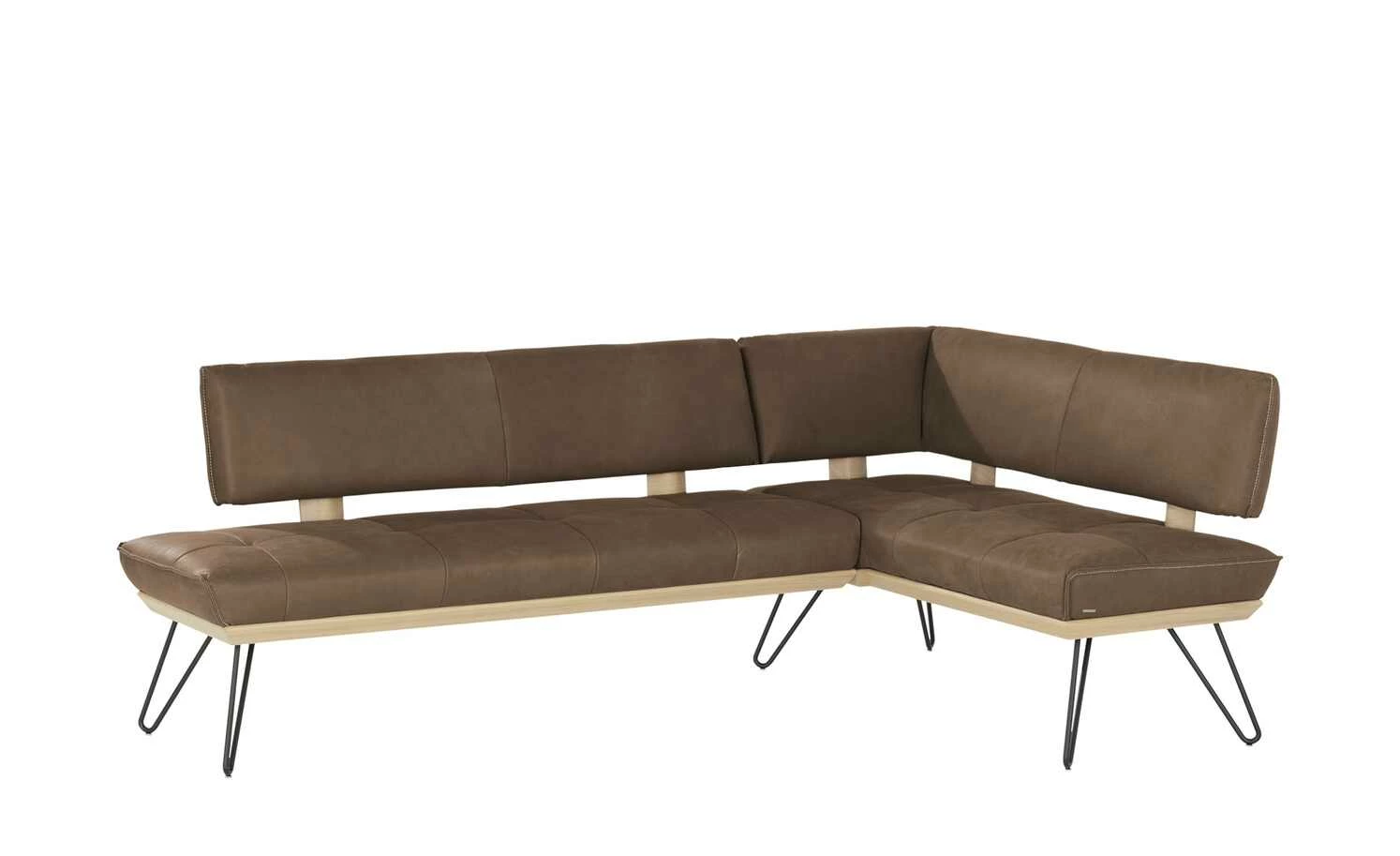 KOINOR Leder-Eckbank Dining System 4 | Muskat (Braun) / Kontrastnaht Beige links 217|cm 2 KOINOR Leder-Eckbank Dining System 4 | Muskat (Braun) / Kontrastnaht Beige links 217|cm – Bild 2