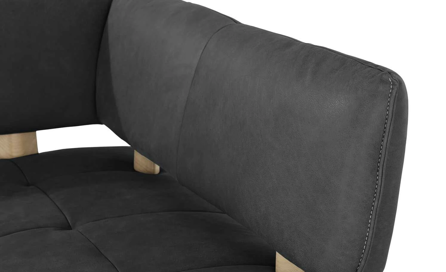 KOINOR Leder-Eckbank Dining System 4 | Omega (Dunkelgrau) / Kontrastnaht Hellgrau links 217|cm 6 KOINOR Leder-Eckbank Dining System 4 | Omega (Dunkelgrau) / Kontrastnaht Hellgrau links 217|cm – Bild 6