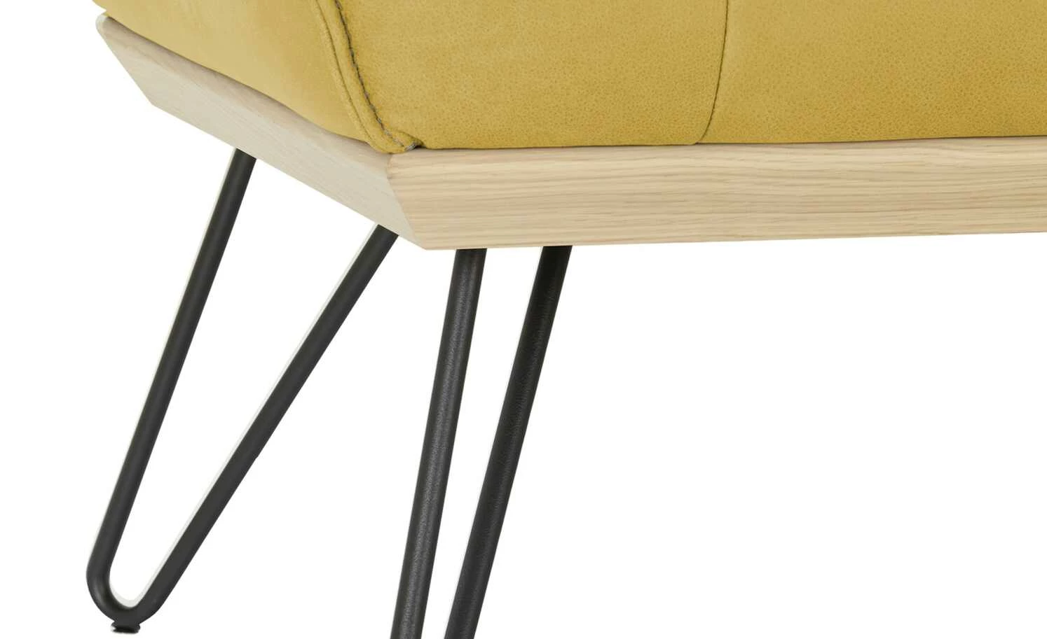 KOINOR Leder-Eckbank Dining System 4 | Safran (Gelb) / Kontrastnaht Grau links 217|cm 3 KOINOR Leder-Eckbank Dining System 4 | Safran (Gelb) / Kontrastnaht Grau links 217|cm – Bild 3