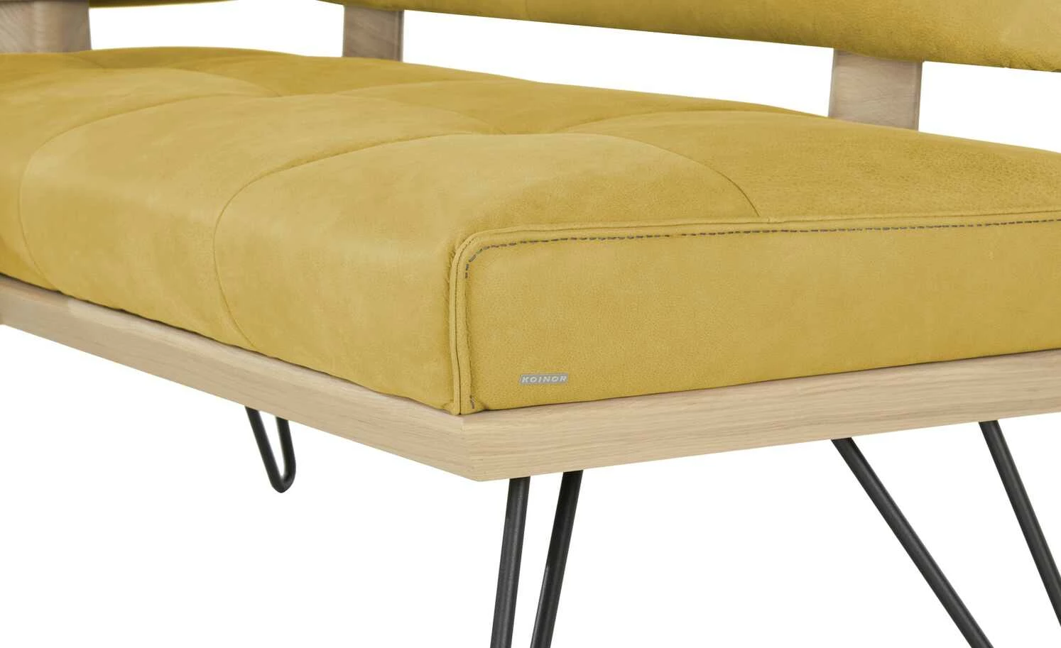 KOINOR Leder-Eckbank Dining System 4 | Safran (Gelb) / Kontrastnaht Grau links 217|cm 5 KOINOR Leder-Eckbank Dining System 4 | Safran (Gelb) / Kontrastnaht Grau links 217|cm – Bild 5