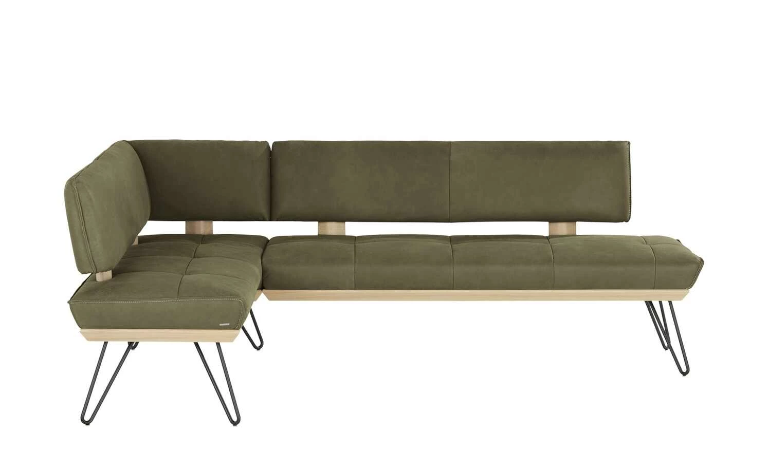KOINOR Leder-Eckbank Dining System 4 | Verde (Dunkelgrün) / Kontrastnaht Beige rechts 217|cm 3 KOINOR Leder-Eckbank Dining System 4 | Verde (Dunkelgrün) / Kontrastnaht Beige rechts 217|cm – Bild 3