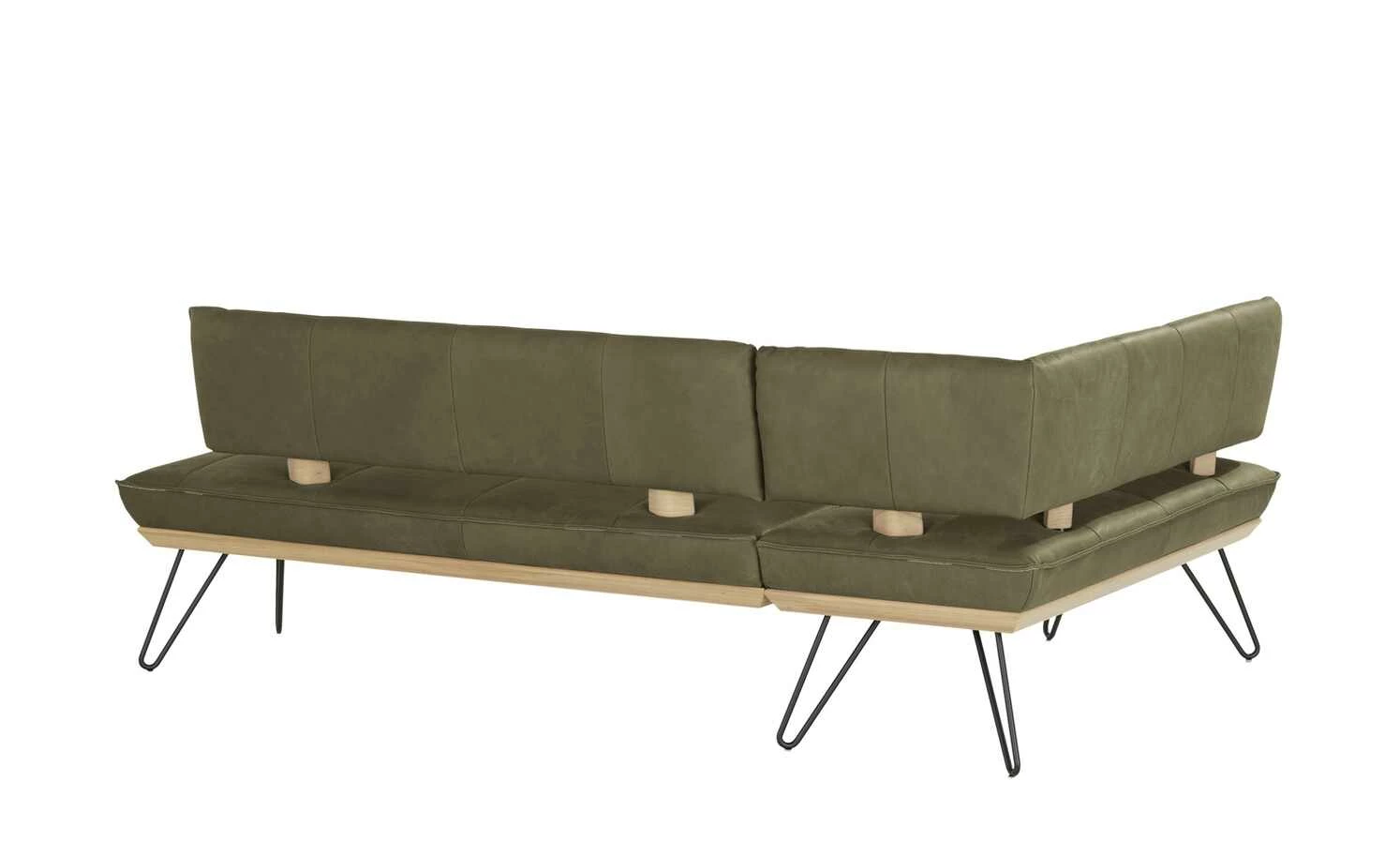KOINOR Leder-Eckbank Dining System 4 | Verde (Dunkelgrün) / Kontrastnaht Beige rechts 217|cm 6 KOINOR Leder-Eckbank Dining System 4 | Verde (Dunkelgrün) / Kontrastnaht Beige rechts 217|cm – Bild 6