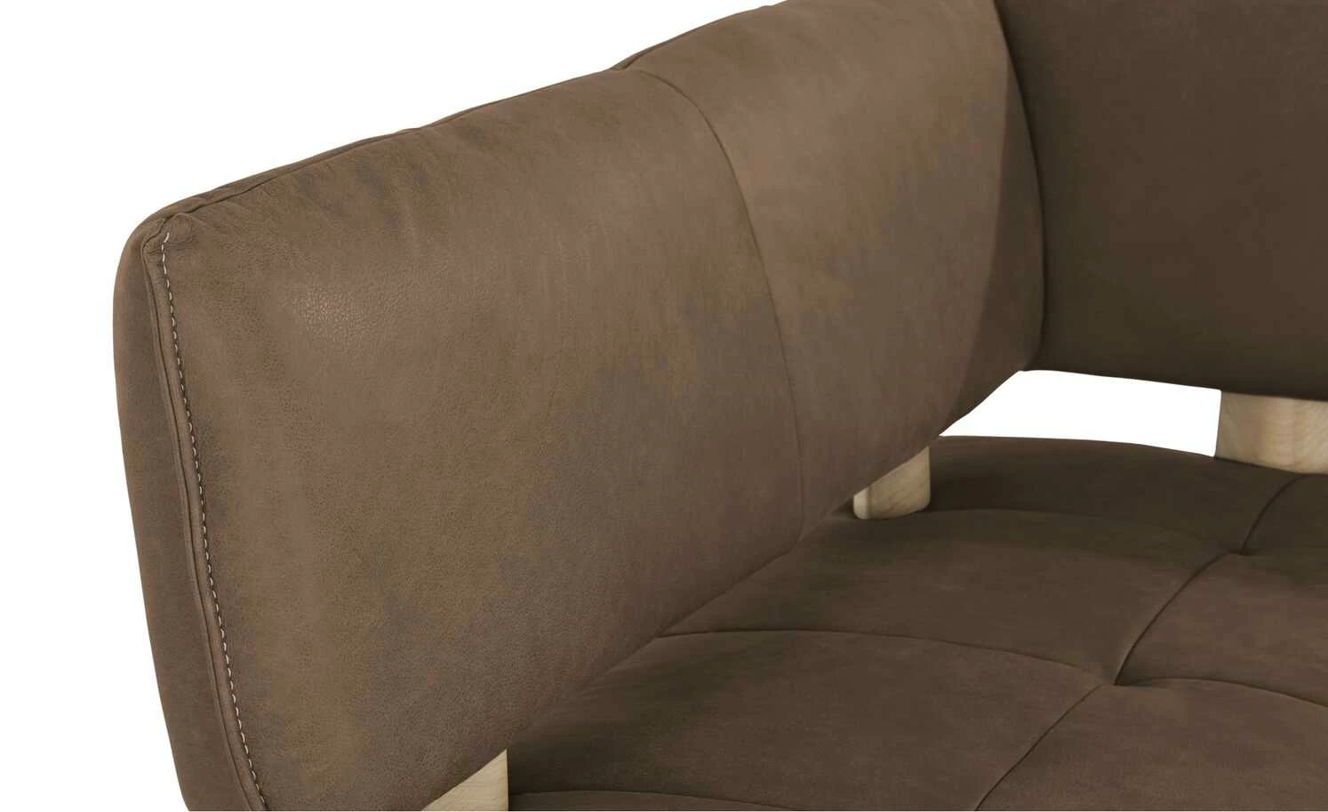 KOINOR Leder-Eckbank Dining System 4 | Muskat (Braun) / Kontrastnaht Beige rechts 217|cm 5 KOINOR Leder-Eckbank Dining System 4 | Muskat (Braun) / Kontrastnaht Beige rechts 217|cm – Bild 5