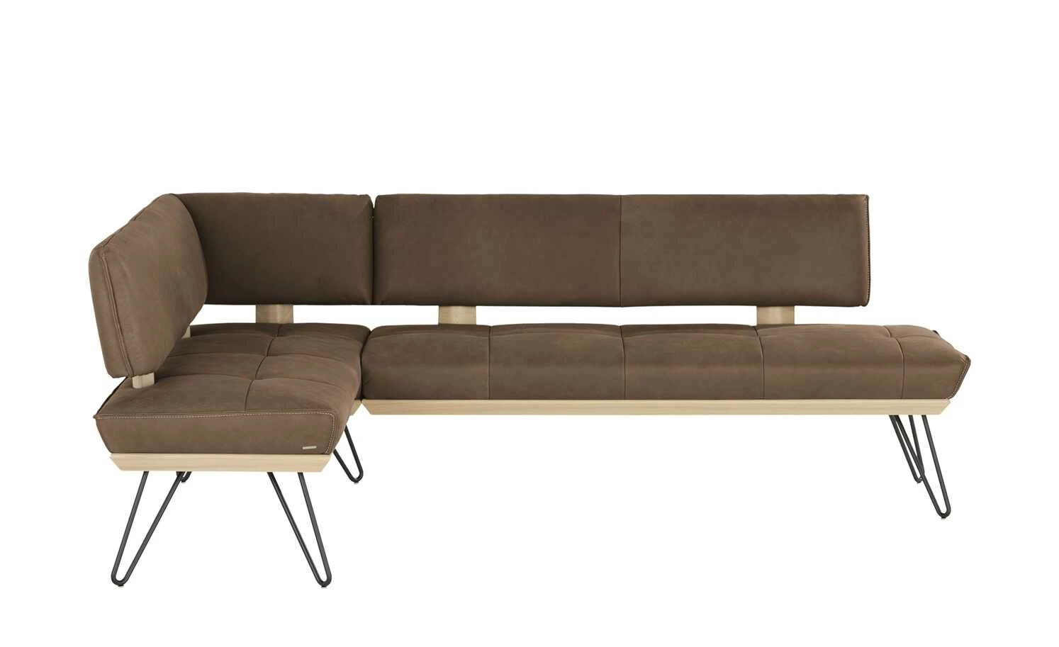 KOINOR Leder-Eckbank Dining System 4 | Muskat (Braun) / Kontrastnaht Beige rechts 217|cm 9 KOINOR Leder-Eckbank Dining System 4 | Muskat (Braun) / Kontrastnaht Beige rechts 217|cm – Bild 9