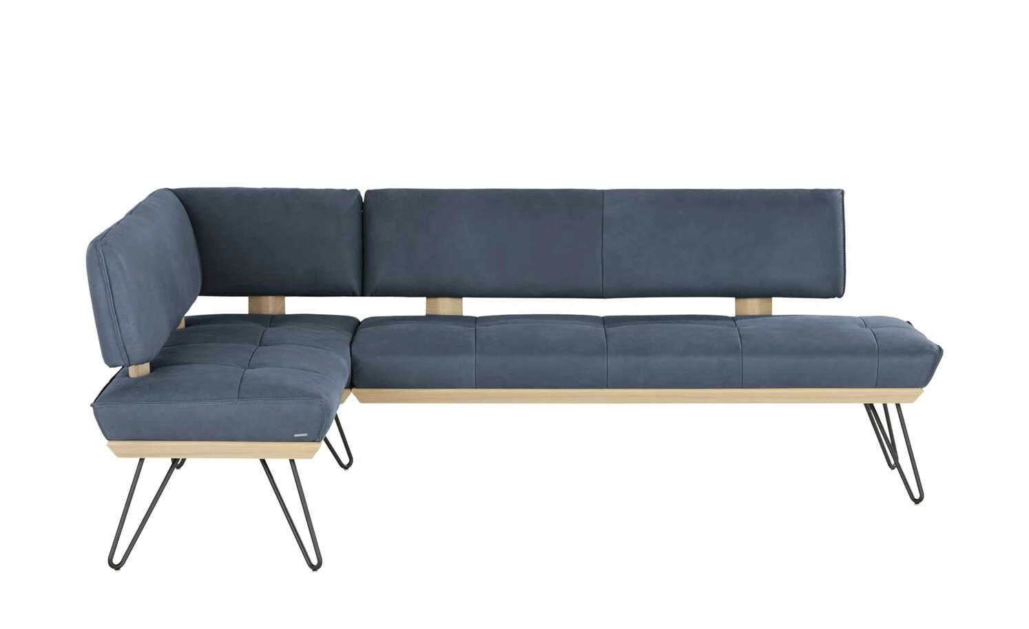 KOINOR Leder-Eckbank Dining System 4 | Night (Dunkelblau) / Kontrastnaht Grau rechts 217|cm 3 KOINOR Leder-Eckbank Dining System 4 | Night (Dunkelblau) / Kontrastnaht Grau rechts 217|cm – Bild 3