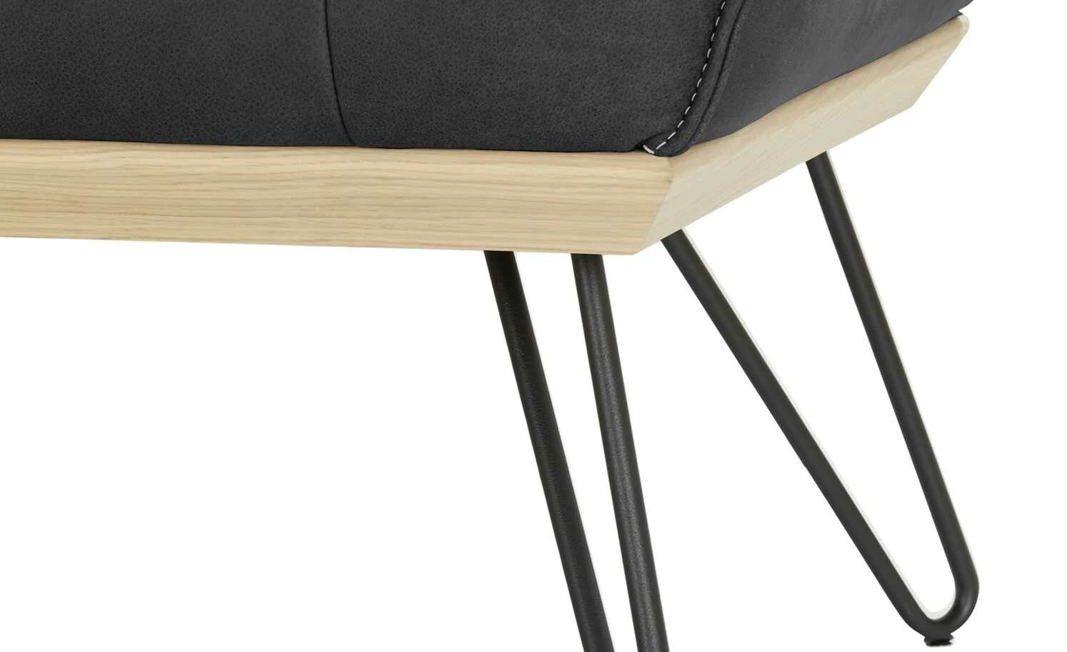 KOINOR Leder-Eckbank Dining System 4 | Omega (Dunkelgrau) / Kontrastnaht Hellgrau rechts 217|cm 4 KOINOR Leder-Eckbank Dining System 4 | Omega (Dunkelgrau) / Kontrastnaht Hellgrau rechts 217|cm – Bild 4