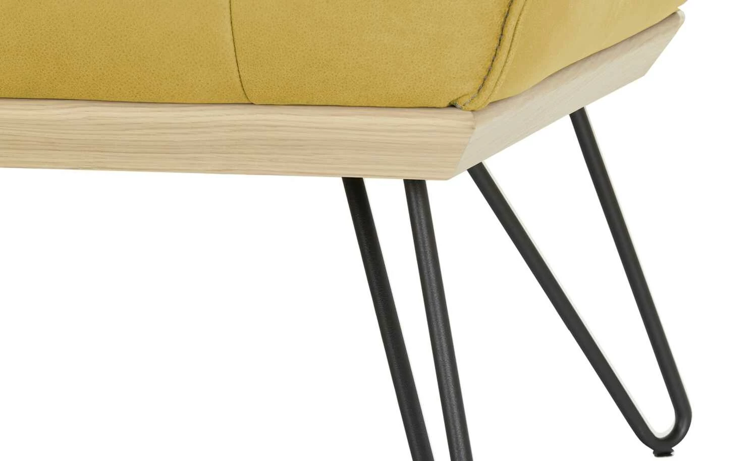 KOINOR Leder-Eckbank Dining System 4 | Safran (Gelb) / Kontrastnaht Grau rechts 217|cm 3 KOINOR Leder-Eckbank Dining System 4 | Safran (Gelb) / Kontrastnaht Grau rechts 217|cm – Bild 3