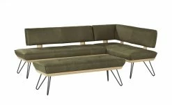 KOINOR Hockerbank Dining System 4 | Verde (Dunkelgrün) / Kontrastnaht Beige 130|cm -Bänke Verkaufsladen 15303203 3 202111251235