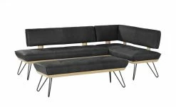 KOINOR Hockerbank Dining System 4 | Omega (Dunkelgrau) / Kontrastnaht Hellgrau 130|cm -Bänke Verkaufsladen 15303209 9 202111251235