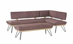 KOINOR Hockerbank Dining System 4 | Plum (Rosa) / Kontrastnaht Hellgrau 130|cm -Bänke Verkaufsladen 15303210 8 202111251235
