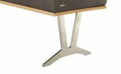 KOINOR Leder-Hockerbank Sqare | Carbone (Dunkelbraun) / Kontrastnaht Beige 104|cm -Bänke Verkaufsladen 15303262 4 202111242310