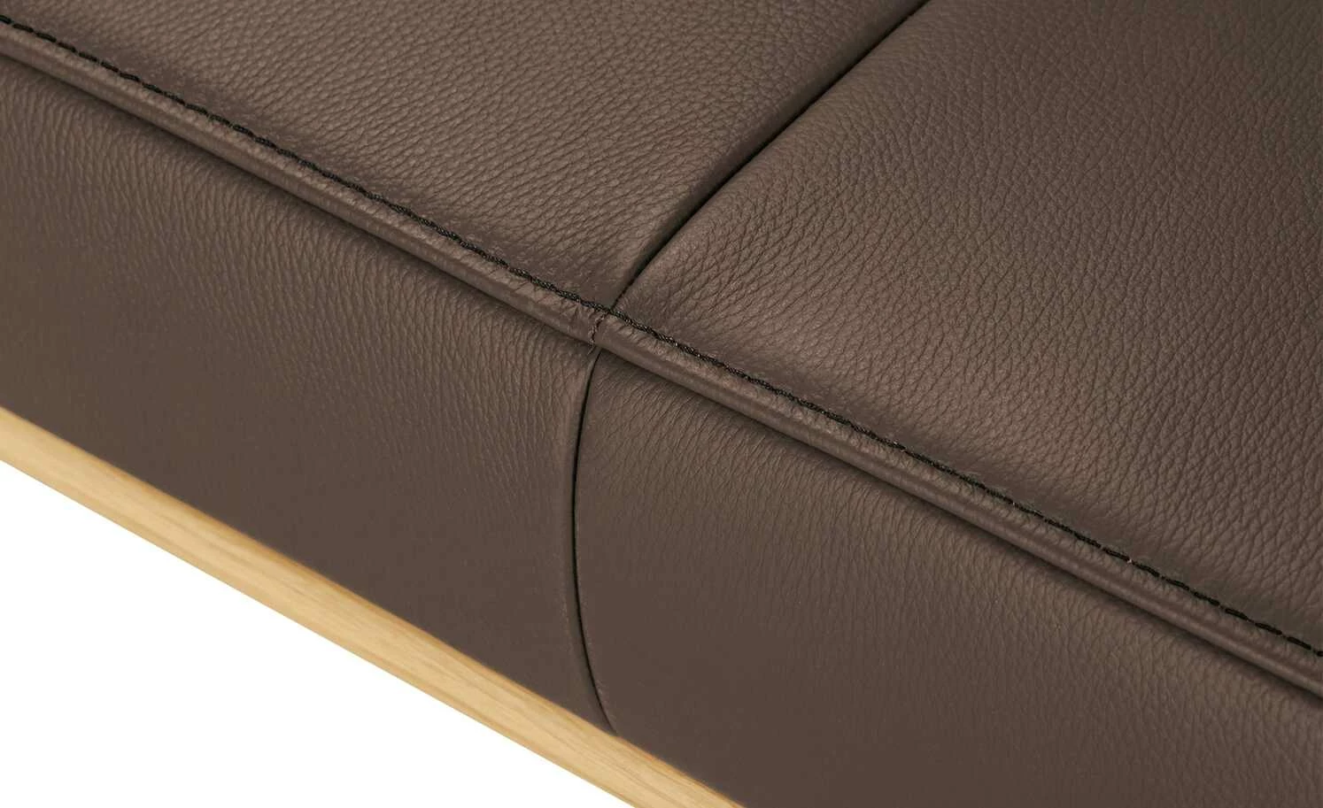 KOINOR Leder-Hockerbank Sqare | Bruna (Braun) / Kontrastnaht Schwarz 104|cm 5 KOINOR Leder-Hockerbank Sqare | Bruna (Braun) / Kontrastnaht Schwarz 104|cm – Bild 5