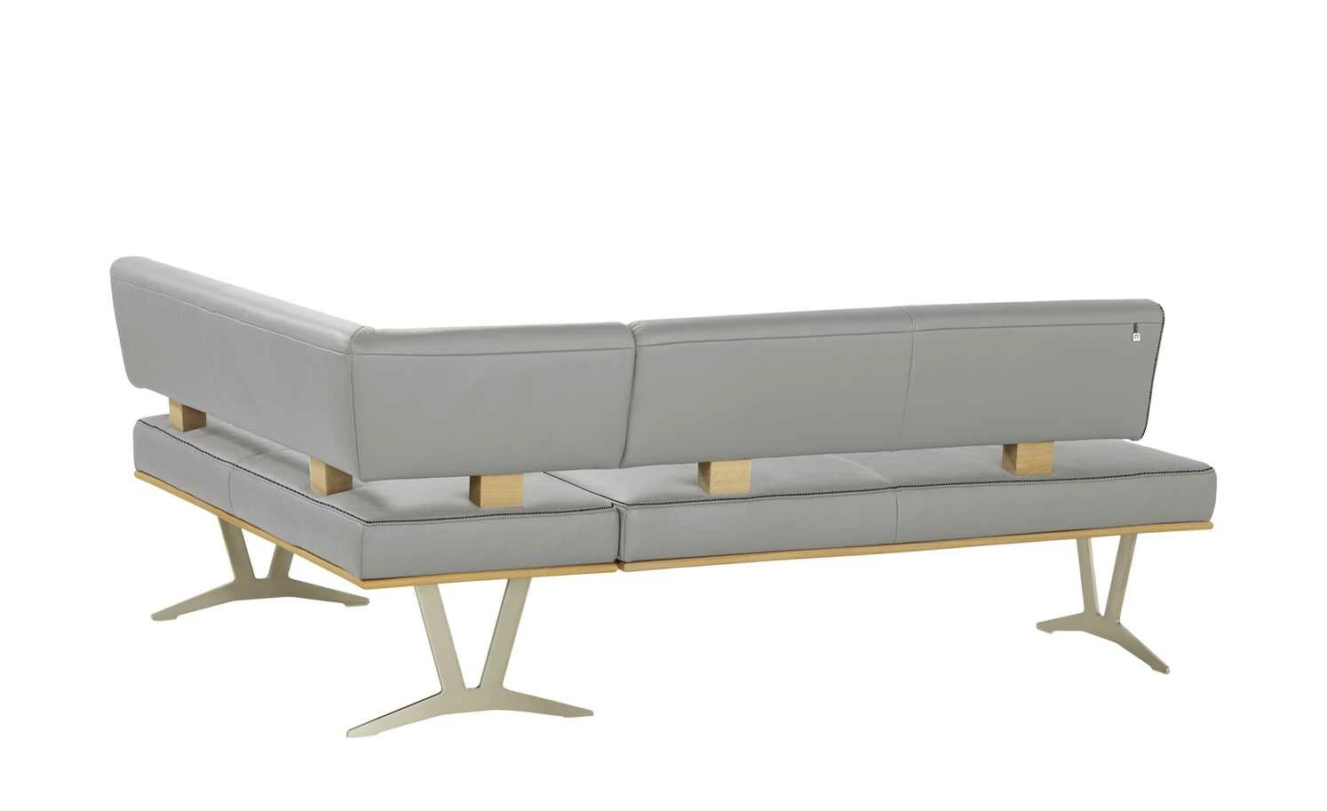 KOINOR Leder-Eckbank Square | Silver (Hellgrau) links 192|cm 3 KOINOR Leder-Eckbank Square | Silver (Hellgrau) links 192|cm – Bild 3