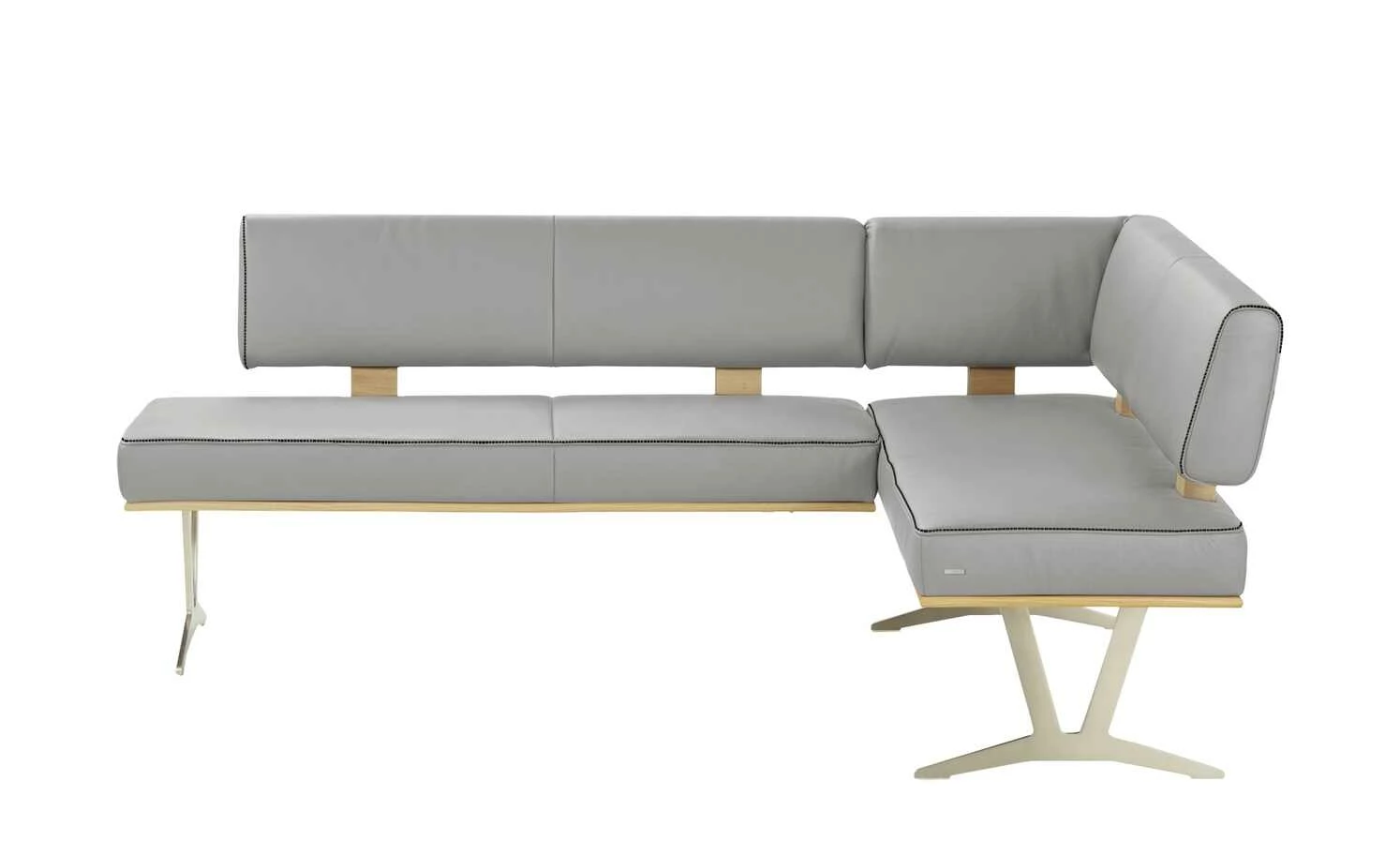 KOINOR Leder-Eckbank Square | Silver (Hellgrau) links 192|cm 5 KOINOR Leder-Eckbank Square | Silver (Hellgrau) links 192|cm – Bild 5