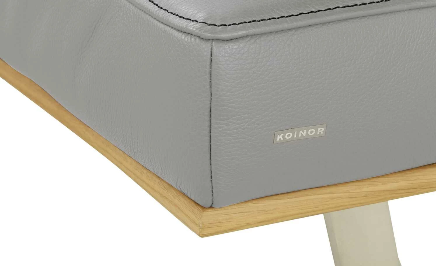 KOINOR Leder-Eckbank Square | Silver (Hellgrau) links 192|cm 6 KOINOR Leder-Eckbank Square | Silver (Hellgrau) links 192|cm – Bild 6