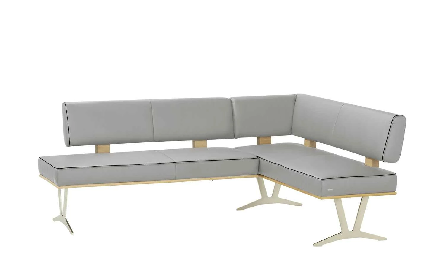 KOINOR Leder-Eckbank Square | Silver (Hellgrau) links 192|cm 1 KOINOR Leder-Eckbank Square | Silver (Hellgrau) links 192|cm