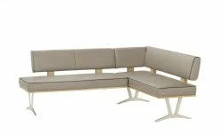 KOINOR Leder-Eckbank Square | Nebbia (Taupe) links 192|cm