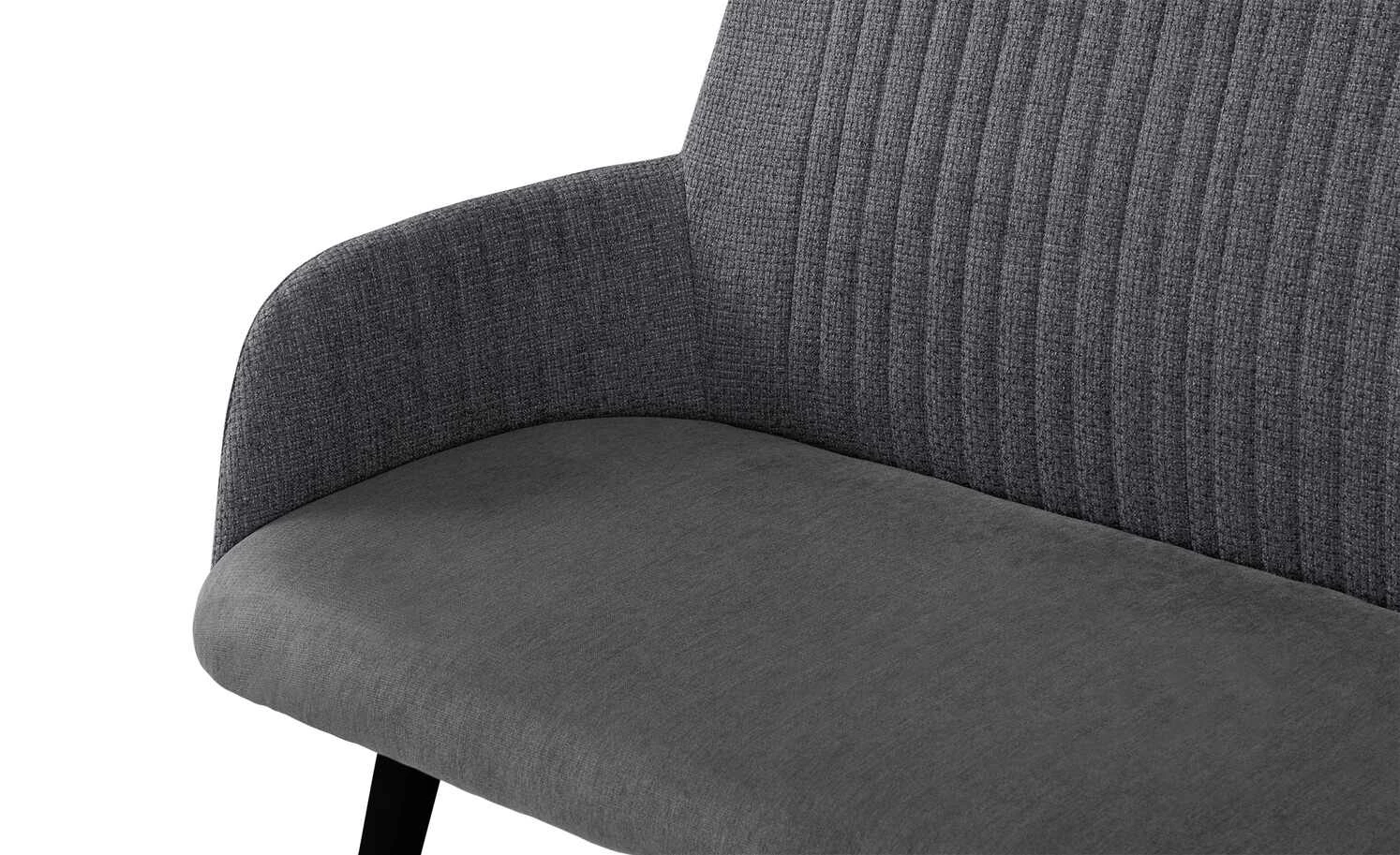 Woodford Polsterbank Menda | Schwarz Anthrazit 9 Woodford Polsterbank Menda | Schwarz Anthrazit – Bild 9