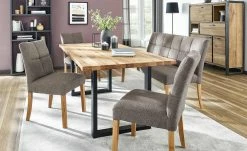 Woodford Polsterbank Mako | Cappuccino (Braun) Eiche geölt Webstoff grob