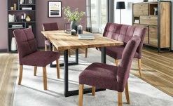 Woodford Polsterbank Mako | Bordeaux Eiche geölt Webstoff grob