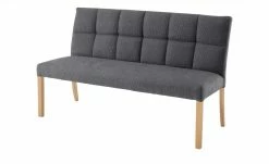 Woodford Polsterbank Mako | Anthrazit Buche natur Webstoff grob