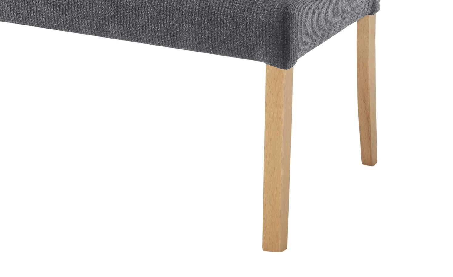 Woodford Polsterbank Mako | Anthrazit Buche natur Webstoff grob 3 Woodford Polsterbank Mako | Anthrazit Buche natur Webstoff grob – Bild 3