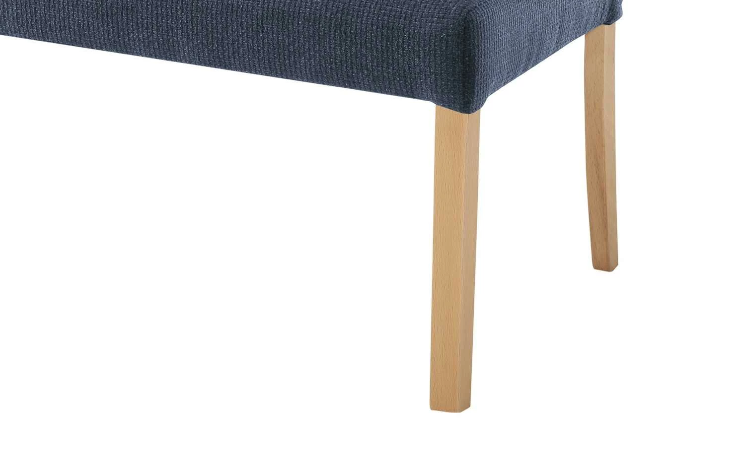 Woodford Polsterbank Mako | Nachtblau Buche natur Webstoff grob 3 Woodford Polsterbank Mako | Nachtblau Buche natur Webstoff grob – Bild 3