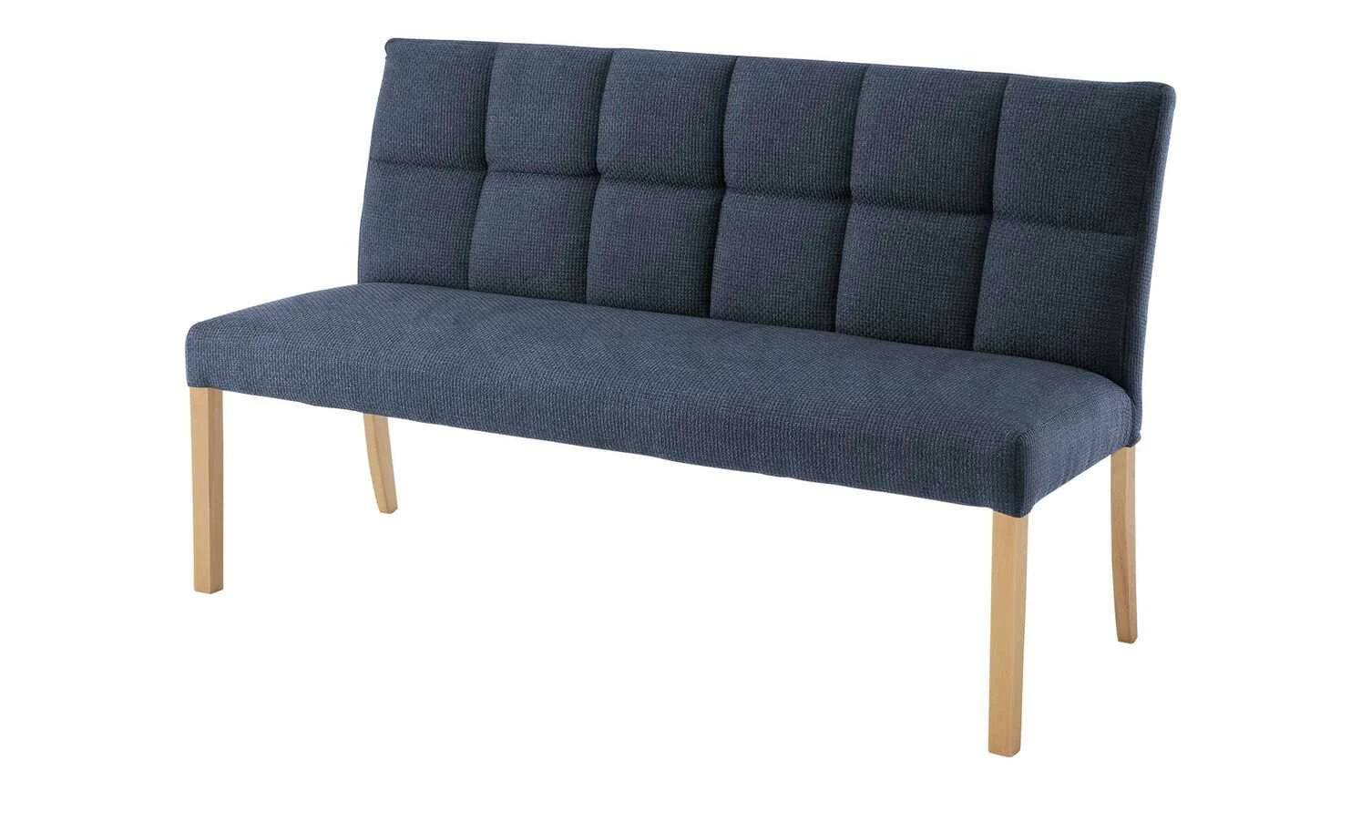 Woodford Polsterbank Mako | Nachtblau Buche natur Webstoff grob 1 Woodford Polsterbank Mako | Nachtblau Buche natur Webstoff grob