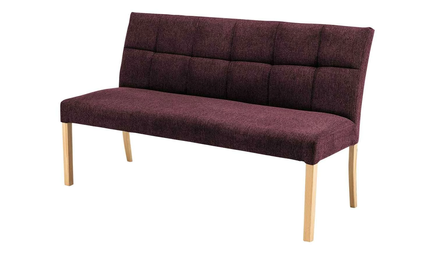 Woodford Polsterbank Mako | Bordeaux Buche natur Webstoff fein 1 Woodford Polsterbank Mako | Bordeaux Buche natur Webstoff fein