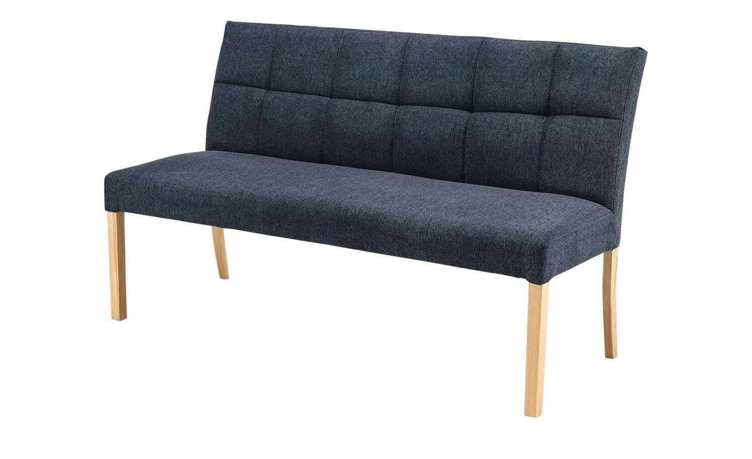 Woodford Polsterbank Mako | Nachtblau Buche natur Webstoff fein 1 Woodford Polsterbank Mako | Nachtblau Buche natur Webstoff fein