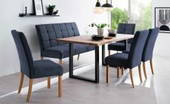 Woodford Polsterbank Renaldo | Blau Eiche geölt