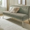 Barnickel Küchensofa Tabea | Grün / Taupe 176|cm Edelstahl