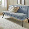 Barnickel Küchensofa Tabea | Blau / Hellgrau 126|cm Schwarz