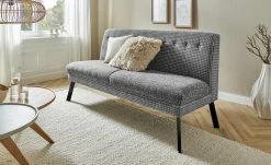 Barnickel Küchensofa Tabea | Dunkelgrau / Hellgrau 126|cm Schwarz