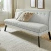 Barnickel Küchensofa Tabea | Hellgrau / Creme 126|cm Schwarz