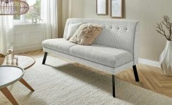 Barnickel Küchensofa Tabea | Hellgrau / Creme 126|cm Schwarz